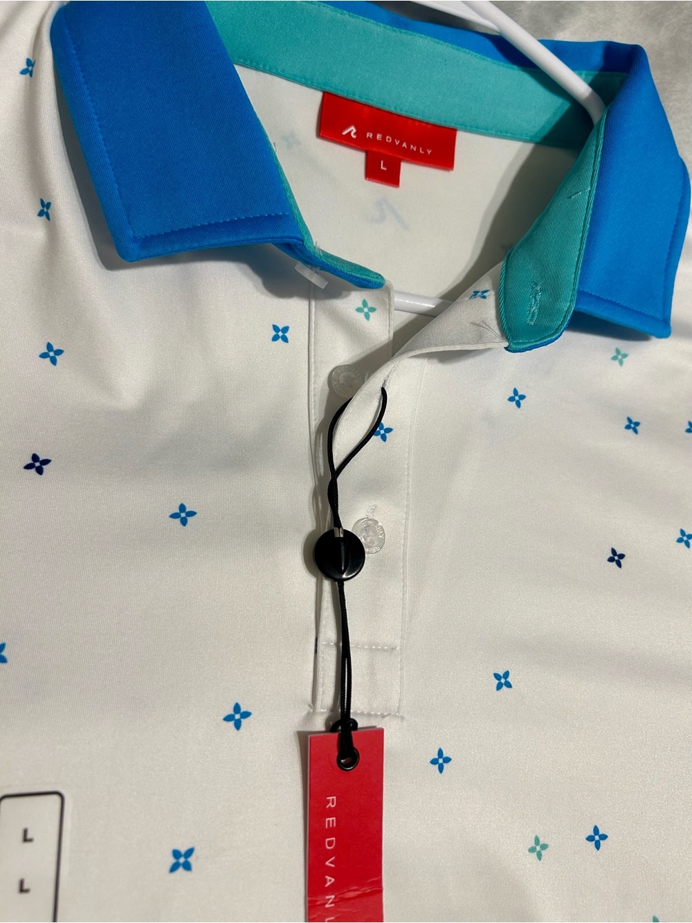 NWT REDVANLY Men's Size L Breeze Savile Stretch Performance Golf Polo Shirt